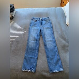 Good American Straight Leg Blue Jeans